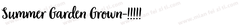 Summer Garden Grown字体转换